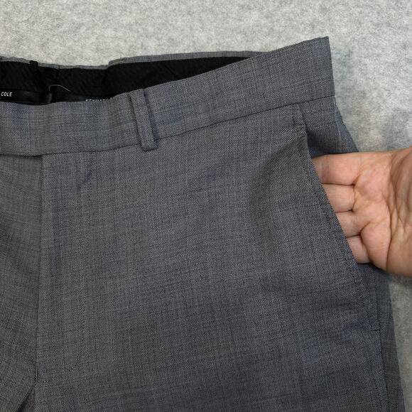 Kenneth Cole Wool Blend Suit Dress Pants Mens 34x30 Gray Flat Front Straight Leg - Picture 3 of 10